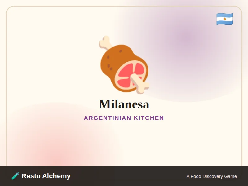 Milanesa illustration from Resto Alchemy's Argentinian Kitchen