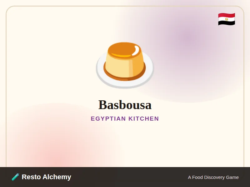 Basbousa illustration from Resto Alchemy's Egyptian Kitchen