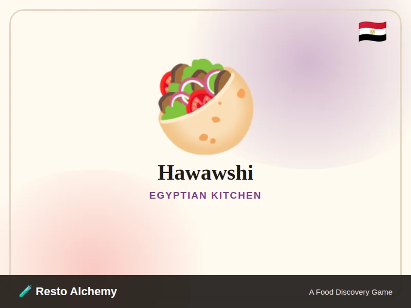 Hawawshi illustration from Resto Alchemy's Egyptian Kitchen