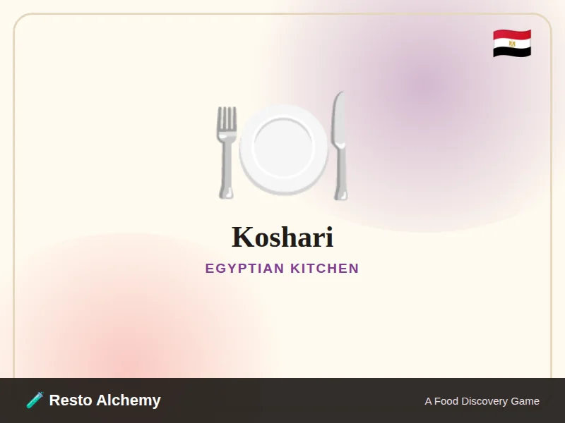 Koshari illustration from Resto Alchemy's Egyptian Kitchen