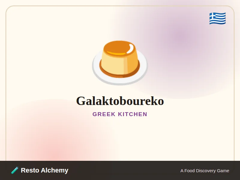 Galaktoboureko illustration from Resto Alchemy's Greek Kitchen