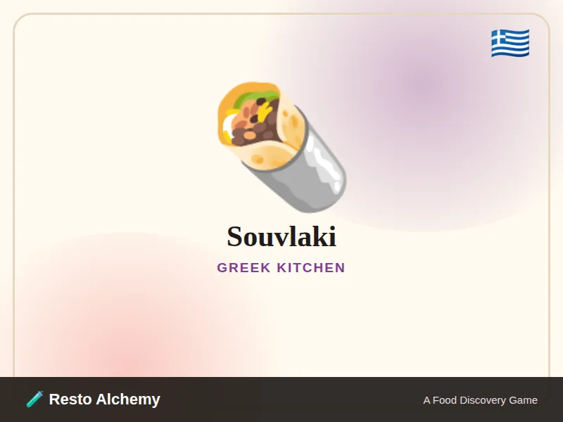 Souvlaki illustration from Resto Alchemy's Greek Kitchen