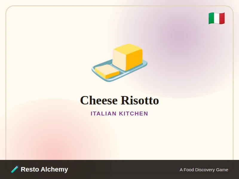 Cheese Risotto illustration from Resto Alchemy's Italian Kitchen