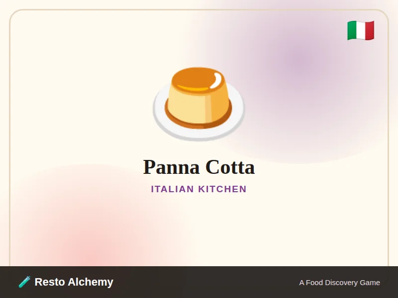 Panna Cotta illustration from Resto Alchemy's Italian Kitchen