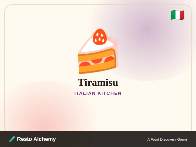 Tiramisu illustration from Resto Alchemy's Italian Kitchen