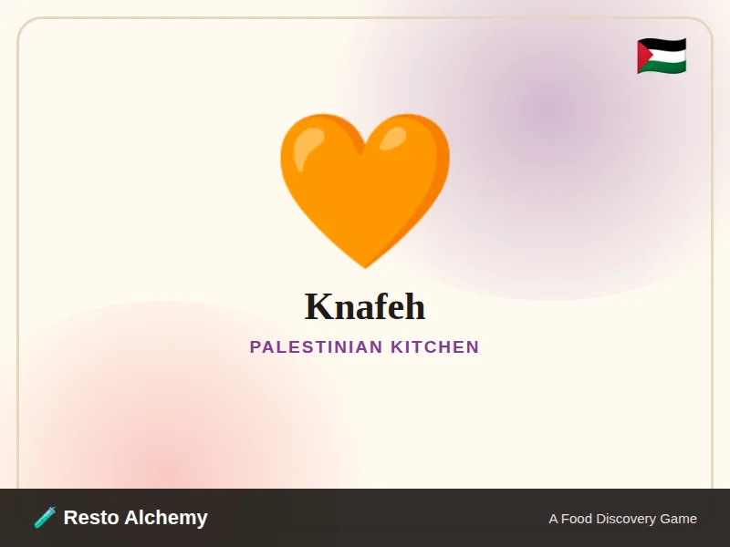 Knafeh illustration from Resto Alchemy's Palestinian Kitchen