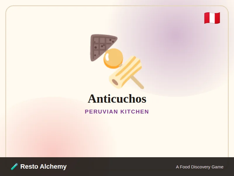 Anticuchos illustration from Resto Alchemy's Peruvian Kitchen