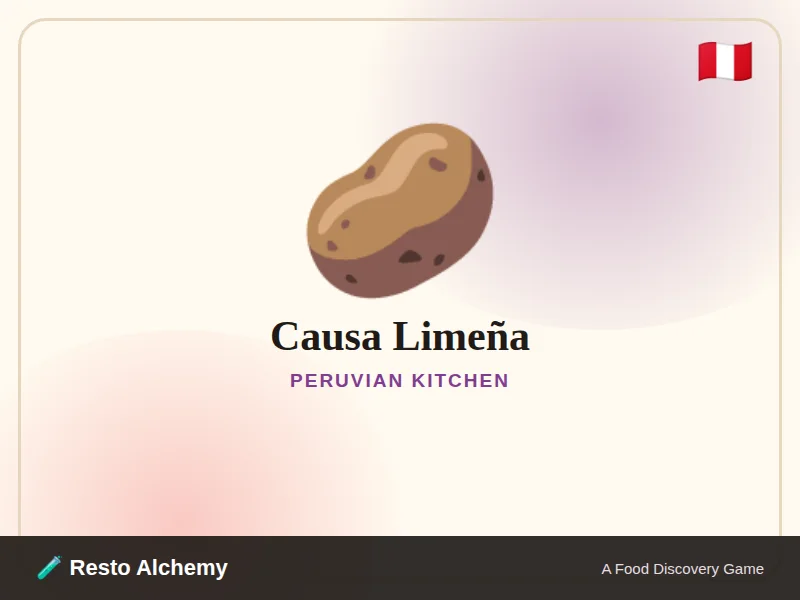 Causa Limeña illustration from Resto Alchemy's Peruvian Kitchen