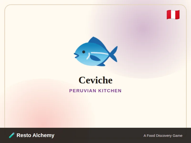 Ceviche illustration from Resto Alchemy's Peruvian Kitchen