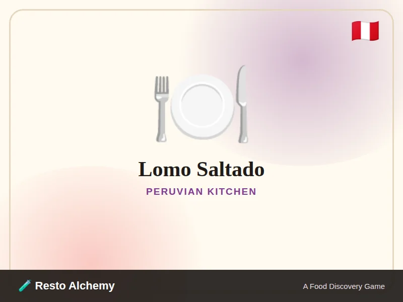 Lomo Saltado illustration from Resto Alchemy's Peruvian Kitchen