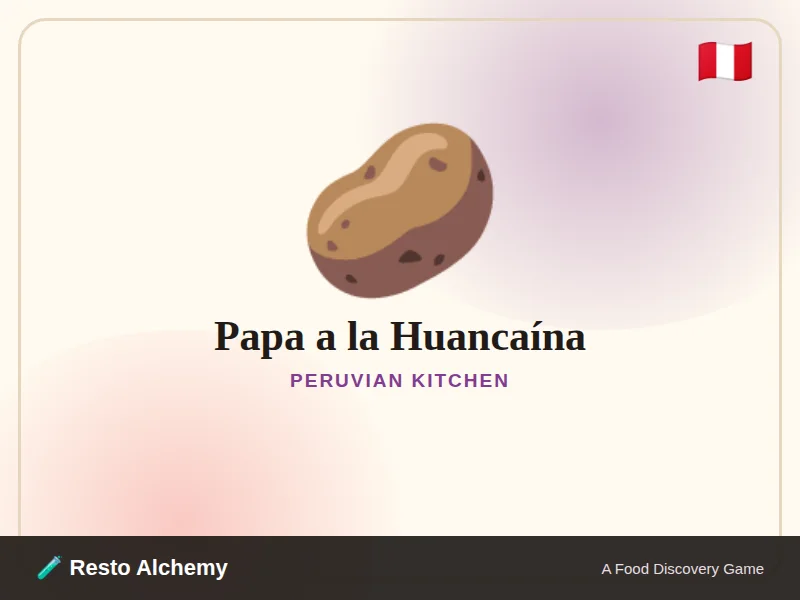 Papa a la Huancaína illustration from Resto Alchemy's Peruvian Kitchen