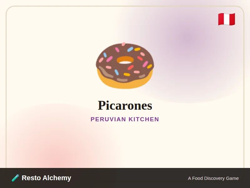 Picarones illustration from Resto Alchemy's Peruvian Kitchen