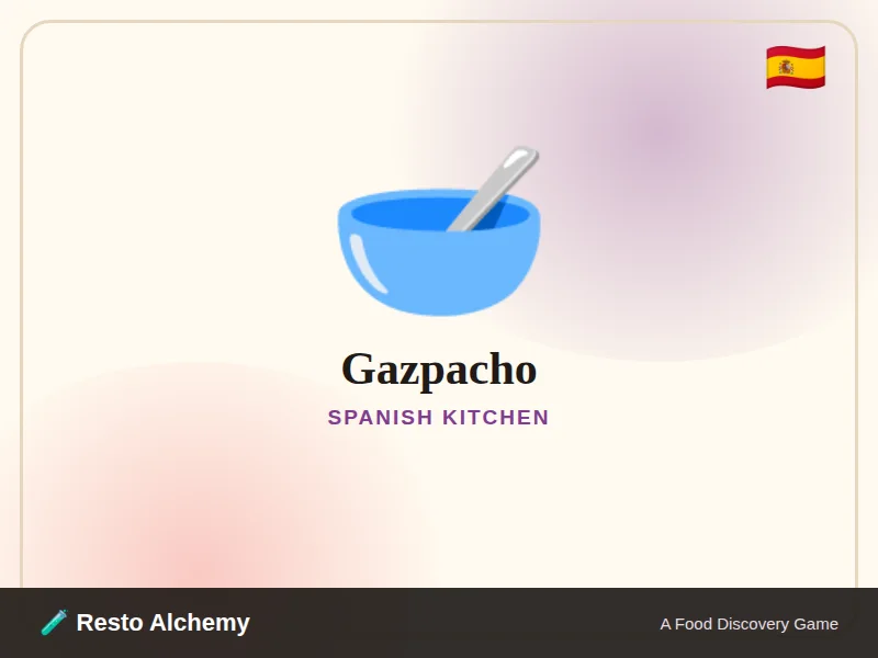 Gazpacho illustration from Resto Alchemy's Spanish Kitchen