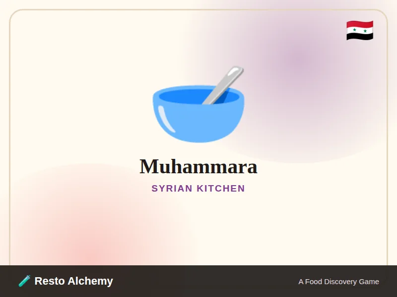 Muhammara illustration from Resto Alchemy's Syrian Kitchen