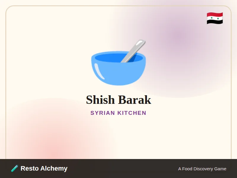 Shish Barak illustration from Resto Alchemy's Syrian Kitchen